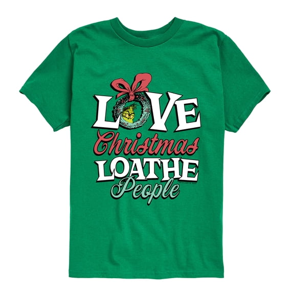 The Grinch - Love Christmas - Youth Boys Short Sleeve Graphic T-Shirt
