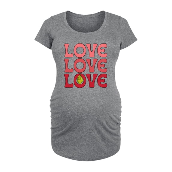 The Grinch - Love Stack - Women's Maternity Scoop Neck Graphic T-Shirt