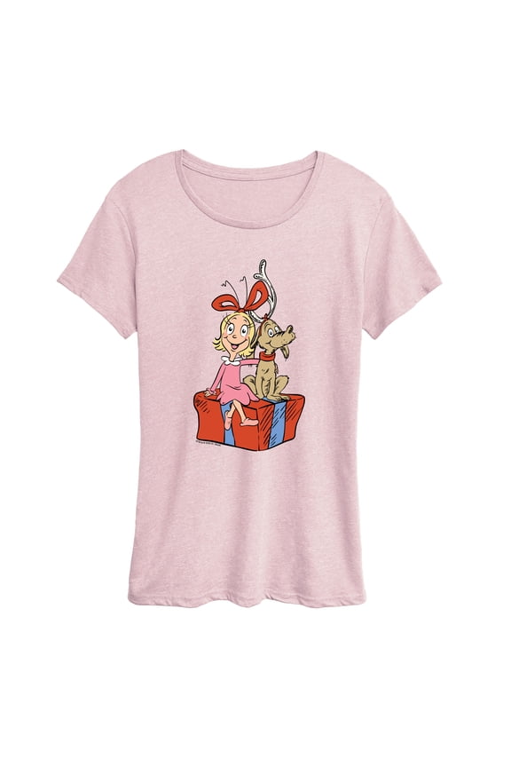 The Grinch - Max And Cindy Lou Present - Women's Short Sleeve Graphic T-Shirt