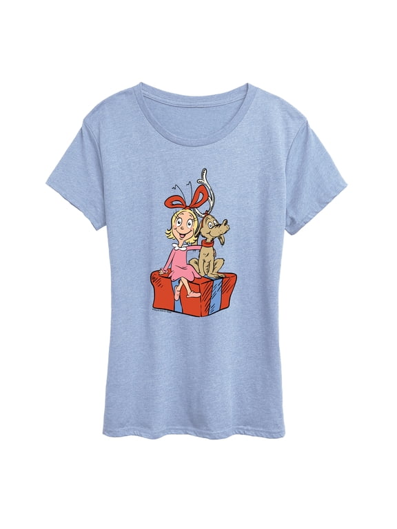The Grinch - Max And Cindy Lou Present Women's Short Sleeve Graphic T-Shirt