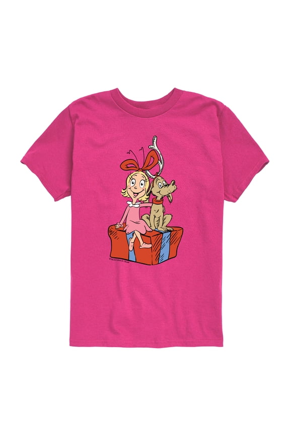 The Grinch - Max And Cindy Lou Present - Youth Boys Short Sleeve Graphic T-Shirt