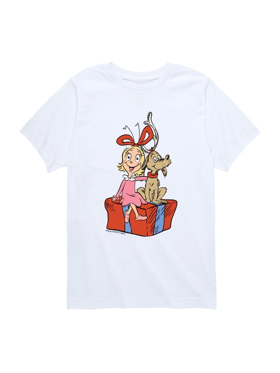 The Grinch - Max And Cindy Lou Present - Youth Boys Short Sleeve Graphic T-Shirt