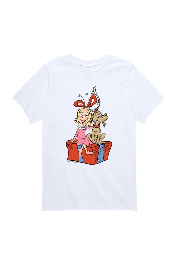 The Grinch - Max And Cindy Lou Present - Youth Boys Short Sleeve Graphic T-Shirt