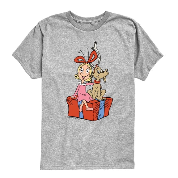 The Grinch - Max And Cindy Lou Present - Youth Boys Short Sleeve Graphic T-Shirt