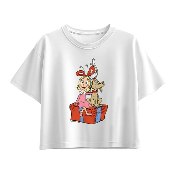 The Grinch - Max And Cindy Lou Present - Youth Girls Boxy T-Shirt