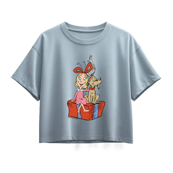 The Grinch - Max And Cindy Lou Present - Youth Girls Boxy T-Shirt