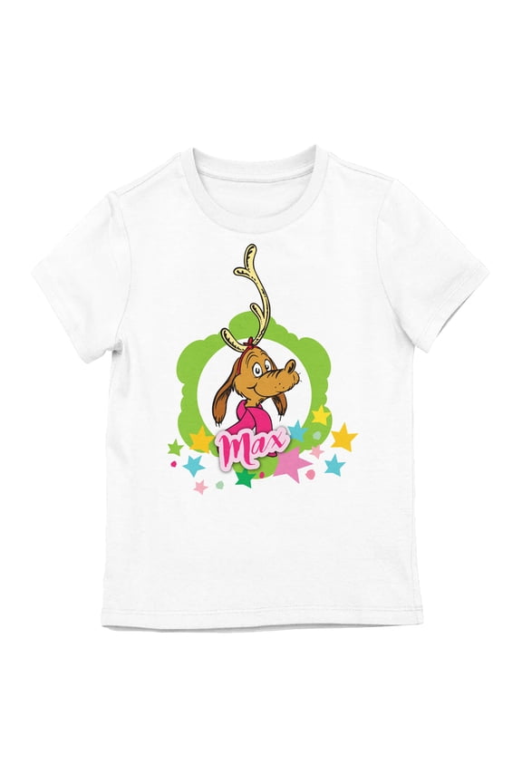 The Grinch Max Girl's White Crew Neck Short Sleeve T-shirt-Medium
