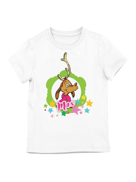 The Grinch Max Girl's White Crew Neck Short Sleeve T-shirt-Small