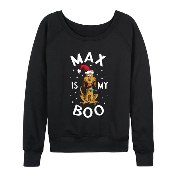 The Grinch - Max Is My Boo - Women's French Terry Long Sleeve Pullover