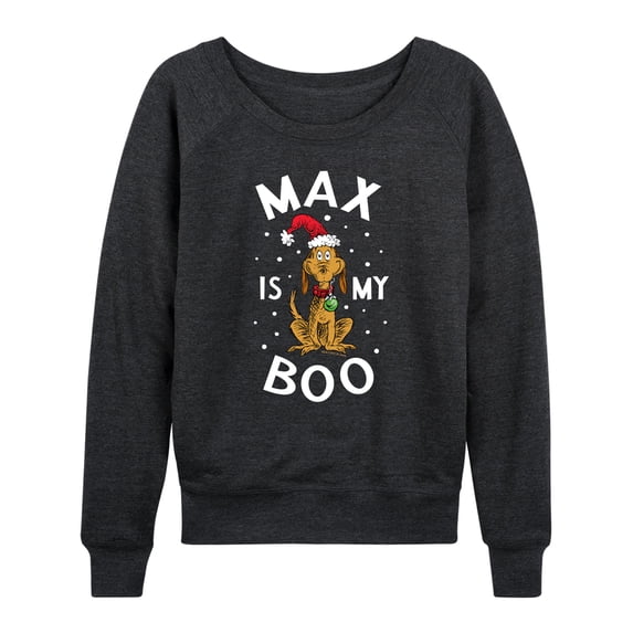 The Grinch - Max Is My Boo - Women's French Terry Long Sleeve Pullover