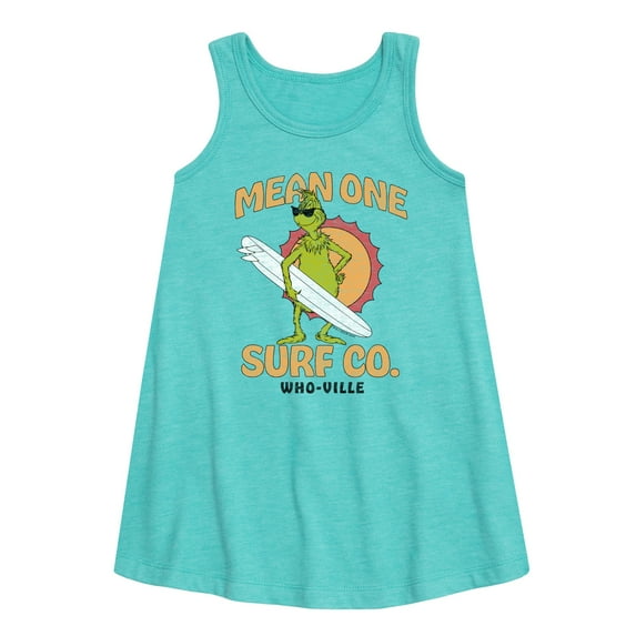 The Grinch - Mean One Surf Co - Toddler & Youth Girls A-line Dress