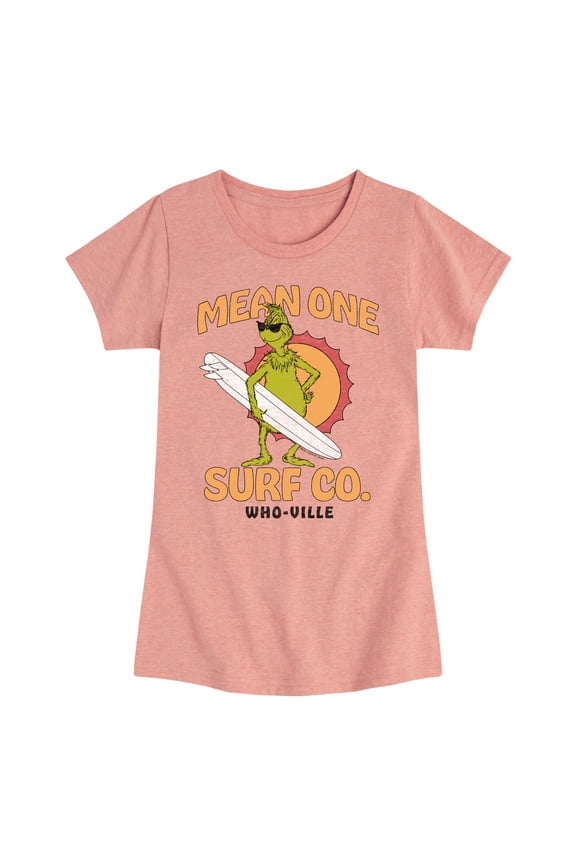 The Grinch - Mean One Surf Co - Toddler & Youth Girls Short Sleeve Graphic T-Shirt