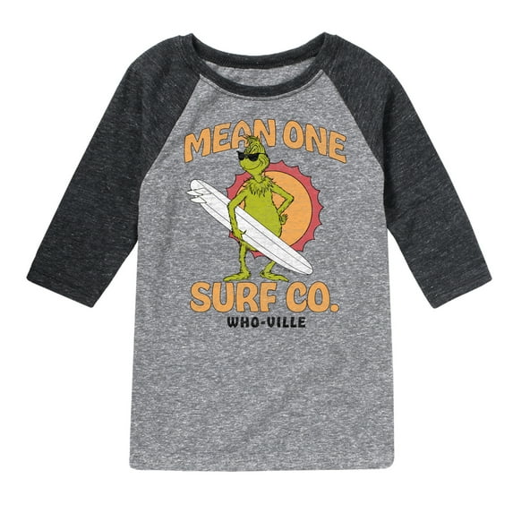 The Grinch - Mean One Surf Co - Toddler & Youth Raglan Graphic T-Shirt