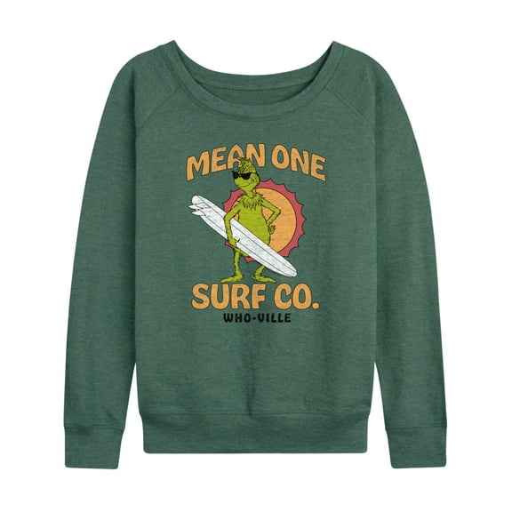 The Grinch - Mean One Surf Co - Women's Lightweight French Terry Long Sleeve Shirt