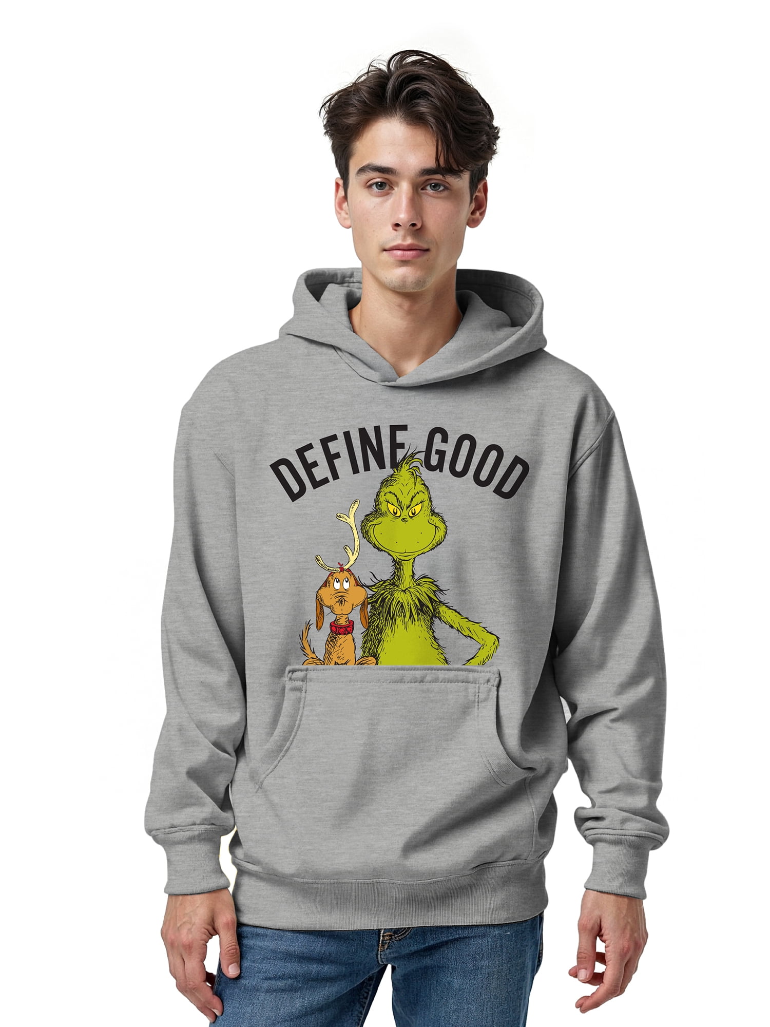The Grinch, Men's & Big Men's Graphic Hoodie, Define Good, Sizes XS-3XL