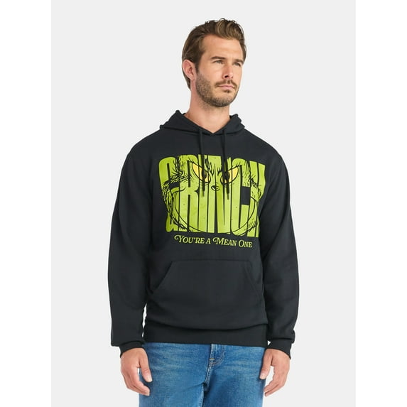 The Grinch Men's and Big Men's Cotton Mean One Graphic Hoodie, Sizes S-3XL