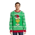 thumbnail image 1 of The Grinch Men's Merry Grinchmas Christmas Sweater with Long Sleeves, Sizes S-3XL, 1 of 5