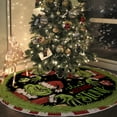 The Grinch Merry Christmas Tree Skirt Collar 48 Inch Green Soft