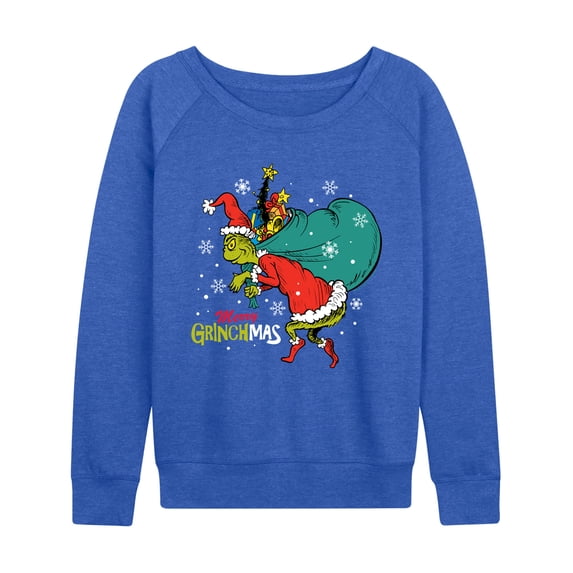 The Grinch - Merry Grinchmas Toy Bag - Women's French Terry Long Sleeve Pullover