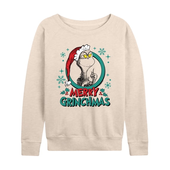 The Grinch - Merry Grinchmas - Women's French Terry Long Sleeve Pullover