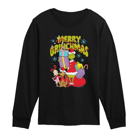 The Grinch - Merry Grinchmas - Youth Boys Long Sleeve Graphic T-Shirt