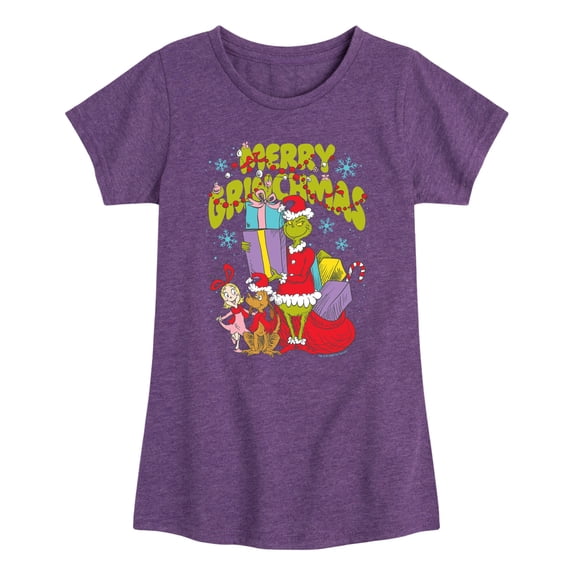 The Grinch - Merry Grinchmas - Youth Girls Fitted Short Sleeve T-Shirt