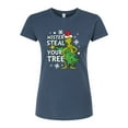 thumbnail image 1 of The Grinch - Mr Steal Your Tree - Juniors Fitted Graphic T-Shirt, 1 of 4