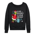 thumbnail image 1 of The Grinch - My Presence Is Your Present - Women's French Terry Long Sleeve Pullover, 1 of 4