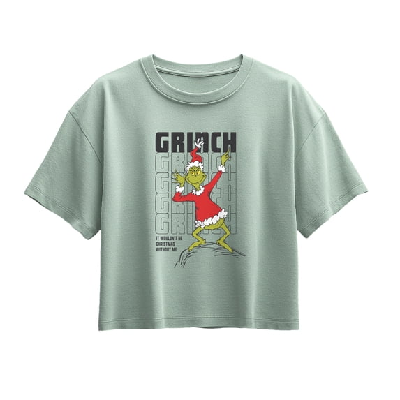 The Grinch - Name Repeat - Youth Girls Boxy T-Shirt