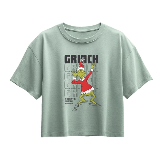The Grinch - Name Repeat - Youth Girls Boxy T-Shirt