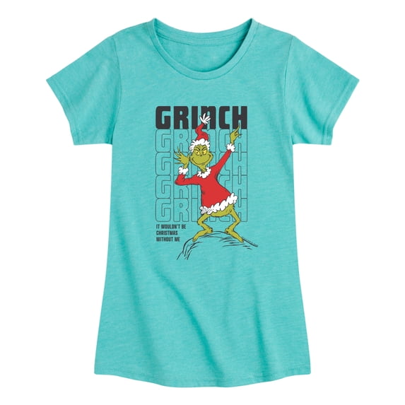 The Grinch - Name Repeat - Youth Girls Fitted Short Sleeve T-Shirt