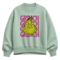 thumbnail image 1 of The Grinch - Name Stacked - Women's Oversized Fleece Crew Sweatshirt, 1 of 3