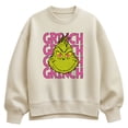 thumbnail image 1 of The Grinch - Name Stacked Oversized Fleece Crew Sweatshirt, 1 of 3