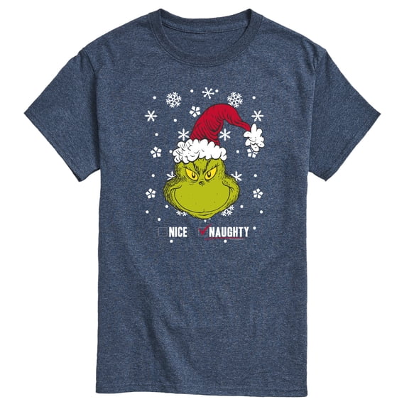 The Grinch - Naughty Check Men's Short Sleeve Graphic T-Shirt