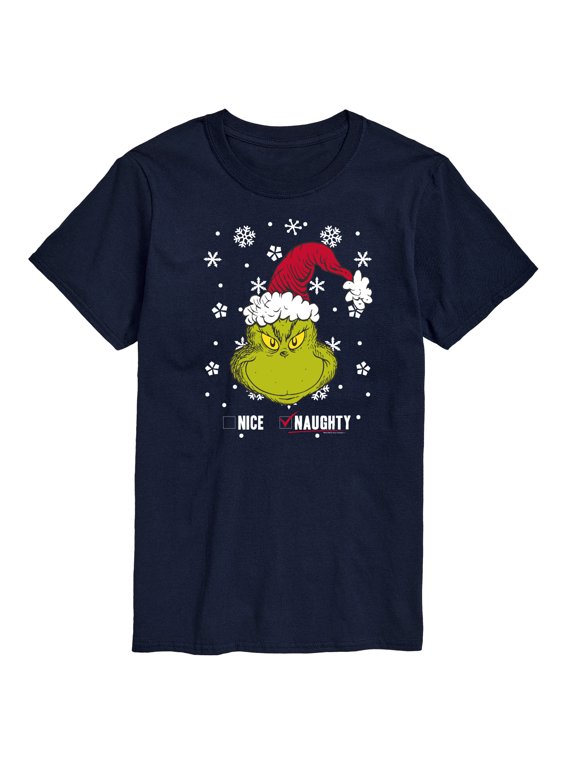 The Grinch - Naughty Check Men's Short Sleeve Graphic T-Shirt