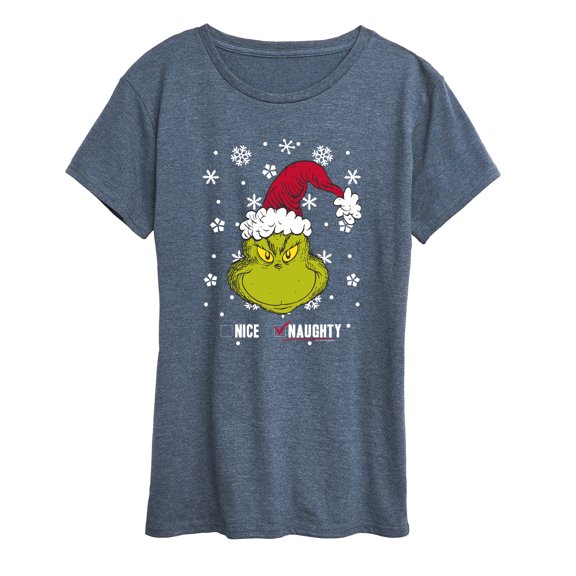 The Grinch - Naughty Check Women's Short Sleeve Graphic T-Shirt