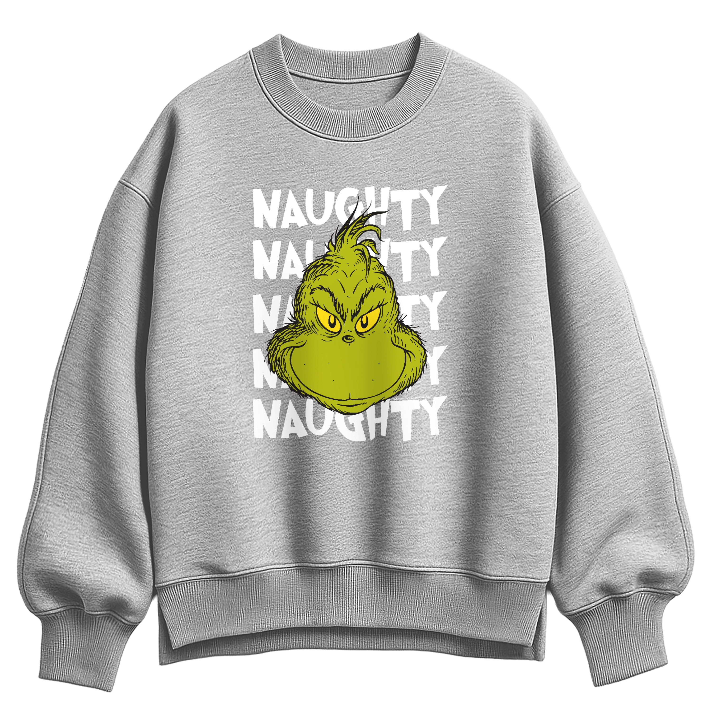 The Grinch - Naughty Smile - Women's Oversized Fleece Crew Sweatshirt