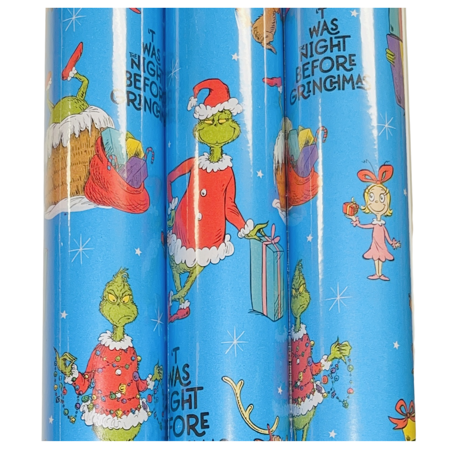 Hallmark OFFICIAL Dr Seuess The Grinch Christmas Wrapping Paper Rolls 4m  Rolls