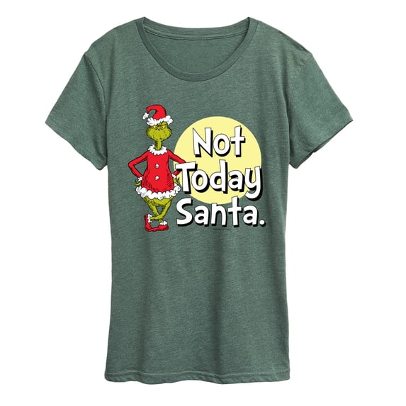 The Grinch - Not Today Santa Women's Short Sleeve Graphic T-Shirt