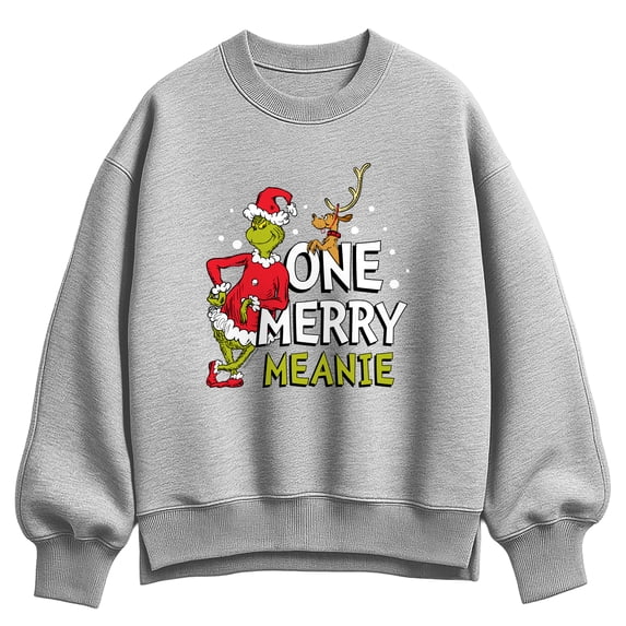 The Grinch - One Merry Meanie Women's Oversized Fleece Crew Sweatshirt