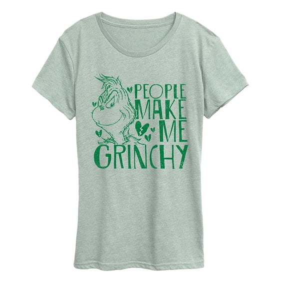 The Grinch - People Make Me Grinchy - Women's Short Sleeve Graphic T-Shirt