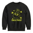 thumbnail image 1 of The Grinch - Pinch Proof - Toddler And Youth Crewneck Fleece Sweatshirt, 1 of 5