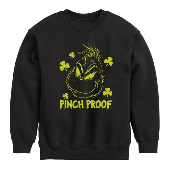 The Grinch - Pinch Proof - Toddler And Youth Crewneck Fleece Sweatshirt