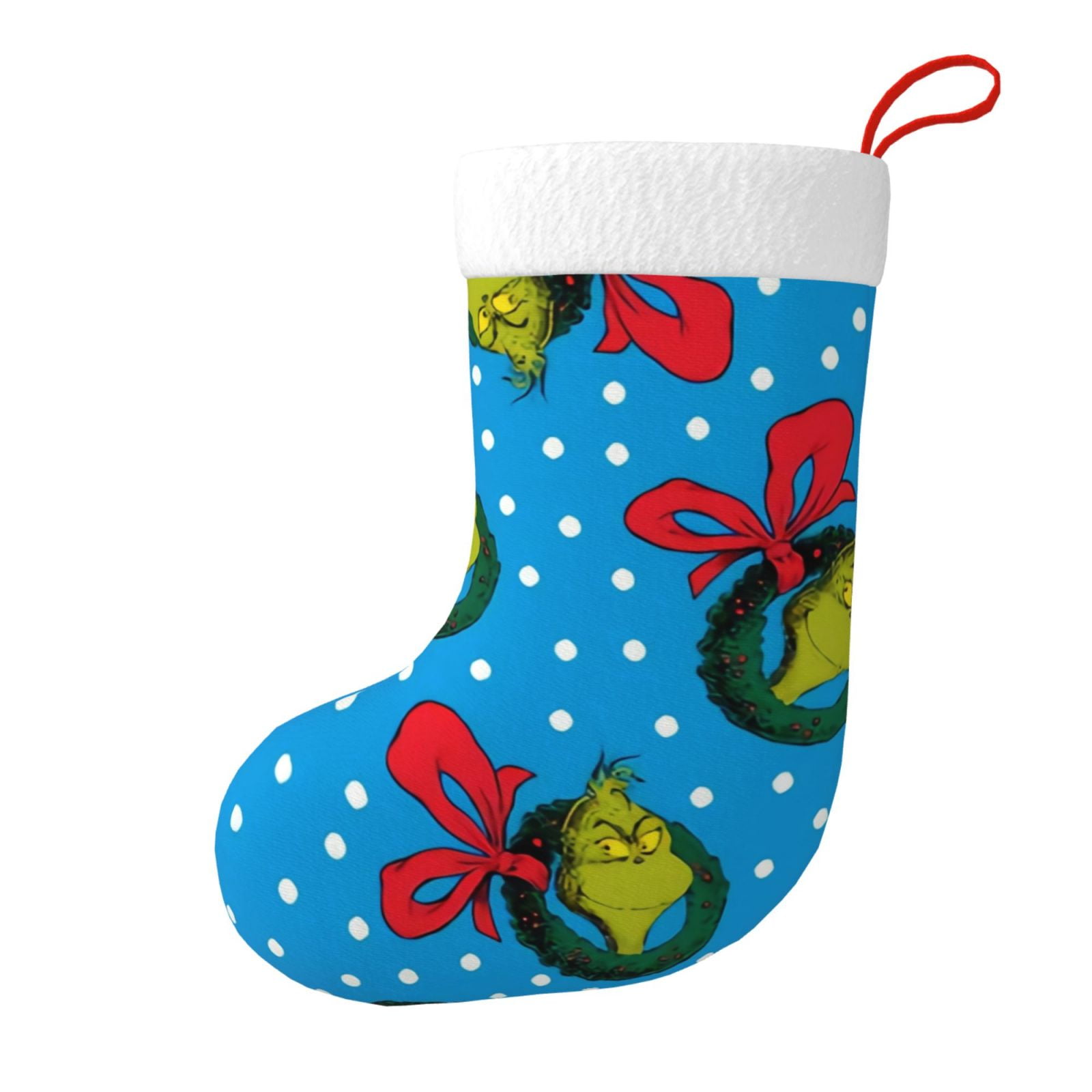 The Grinch Polka Dots Christmas Stocking 18 Inch,The Grinch Polka Dots Stockings Decorations for ...