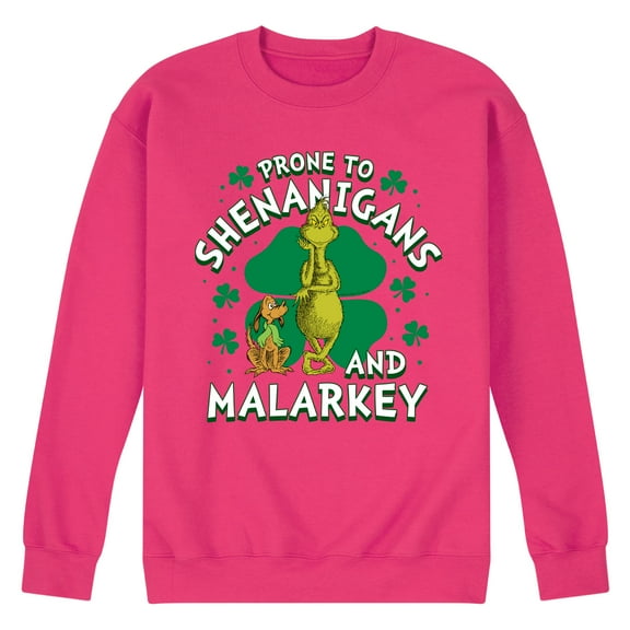 The Grinch - Prone To Shenanigans Malarkey - Men's Crew Neck Fleece Pullover