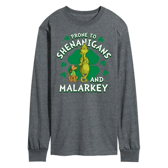 The Grinch - Prone To Shenanigans Malarkey - Men's Long Sleeve T-Shirt