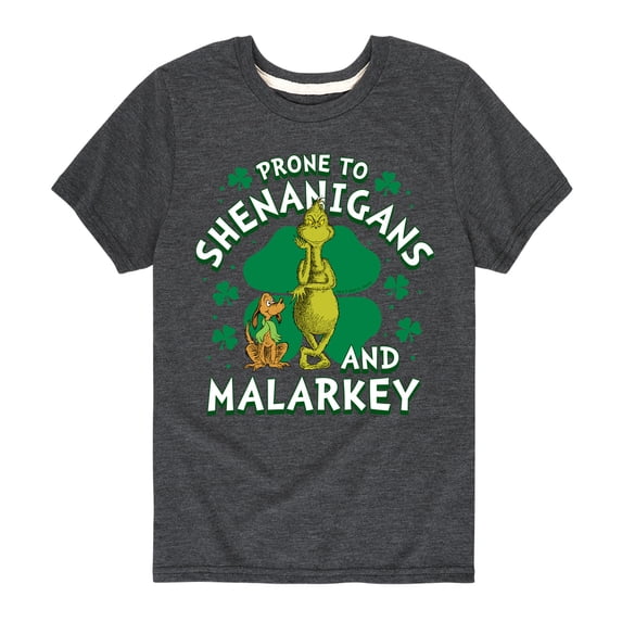 The Grinch - Prone To Shenanigans Malarkey - Toddler And Youth Short Sleeve Graphic T-Shirt