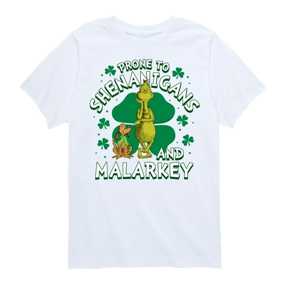 The Grinch - Prone To Shenanigans Malarkey - Toddler And Youth Short Sleeve Graphic T-Shirt