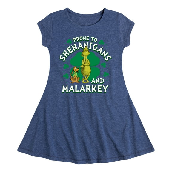 The Grinch - Prone To Shenanigans Malarkey - Toddler and Youth Girls A-line Dress