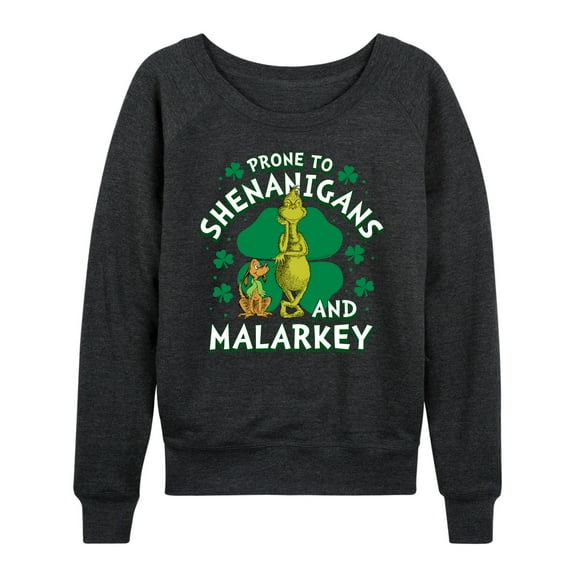 The Grinch - Prone To Shenanigans Malarkey - Women's Lightweight French Terry Long Sleeve Shirt